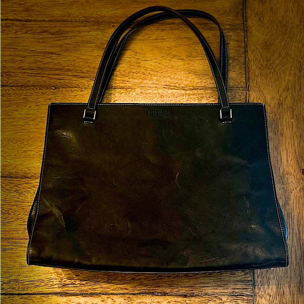 Gorgeous Kate Spade Leather Shoulder Tote, Tan Suede Interior